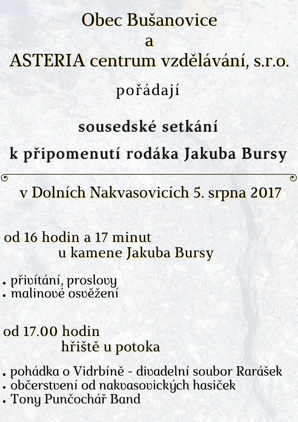 pozvánka Bursovy slavnosti